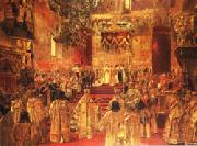 Henri Gervex The Coronation  of Nicholas II oil on canvas